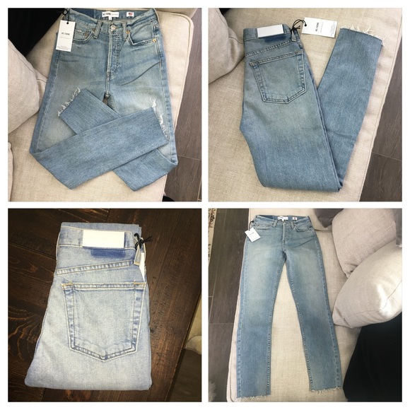 Perfect Re/Done High Rise Ankle Crop Stretch NWT - Picture 8 of 8